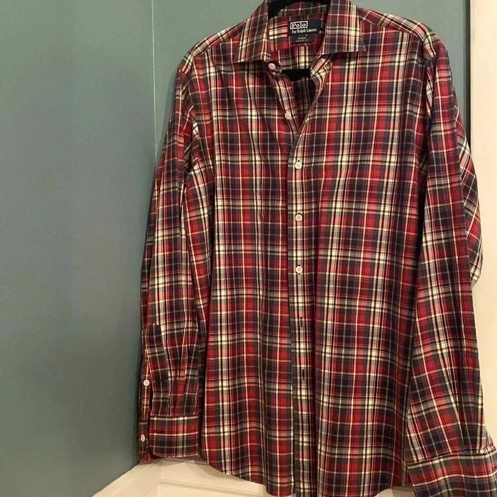 Polo Ralph Lauren plaid men’s button down - regent classic fit - size Large